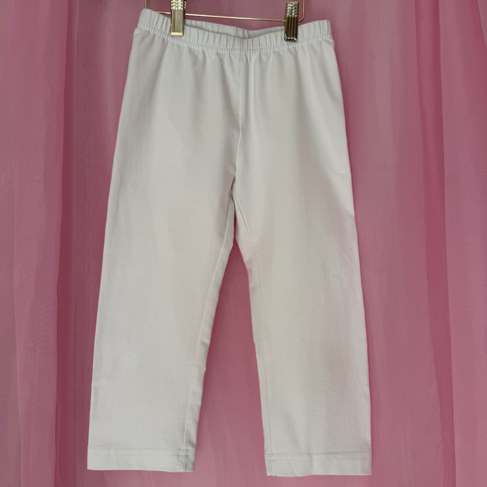 Hanna Anderson White Capri Leggins Size 8